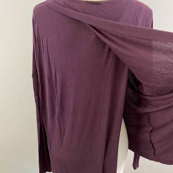 NWT H BY BORDEAUX Purple Cross Back Crew Neck Swea - Picture 5 of 9